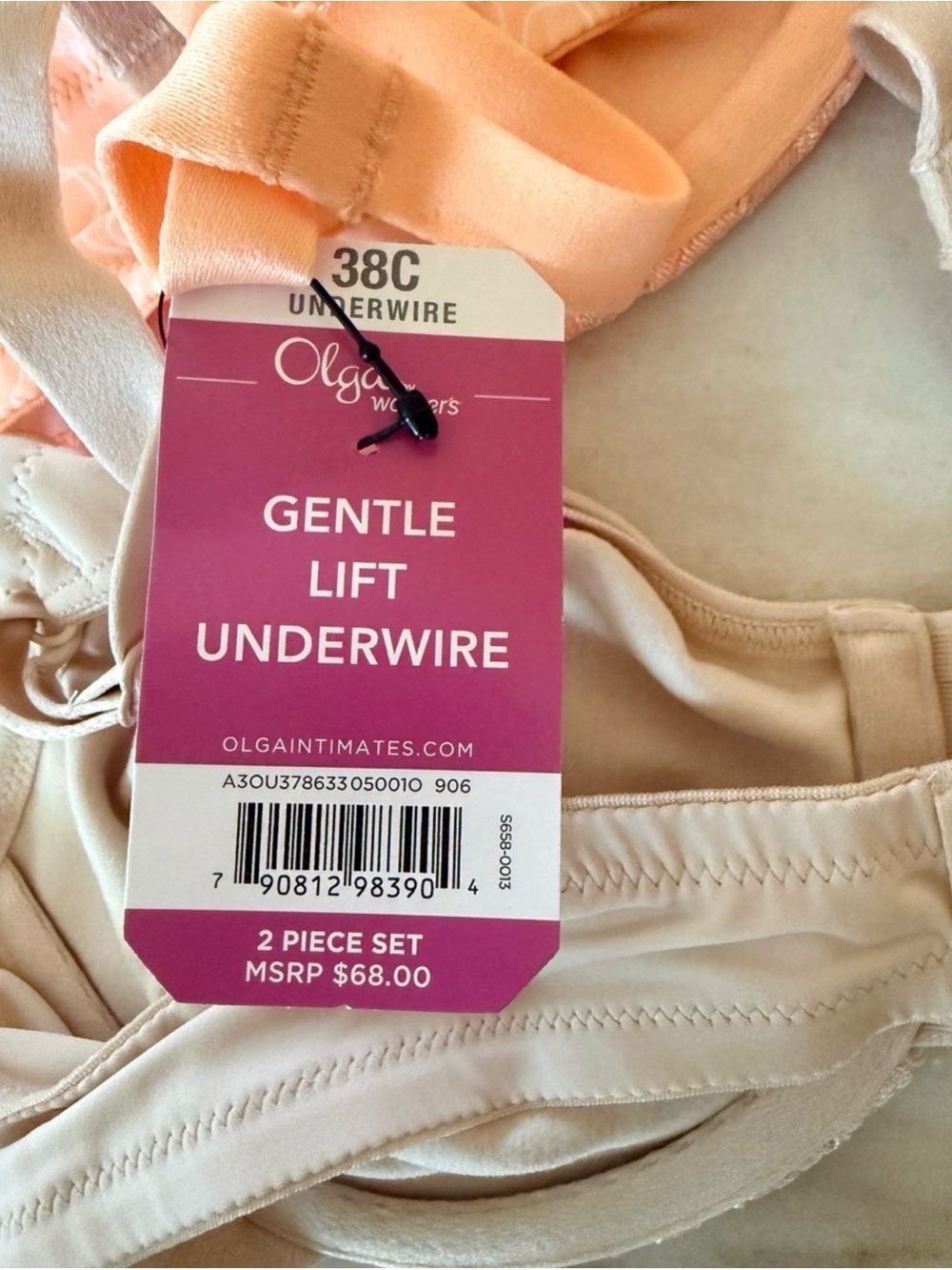 4 lot! NWT Olga Assorted Printed & Solids bras - 38C - Picture 6 of 6